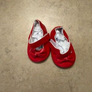 New 18” doll red shoes with bow